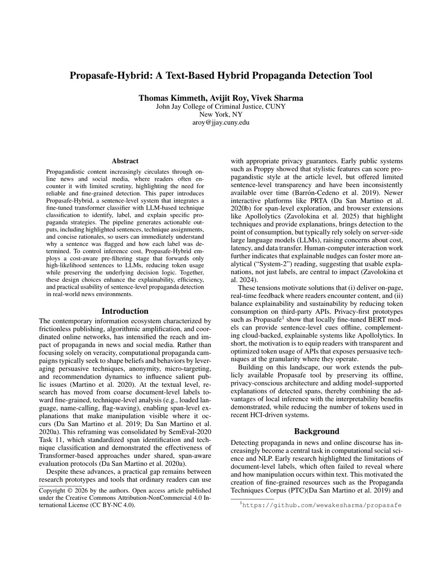 First page of the published Propasafe-Hybrid paper